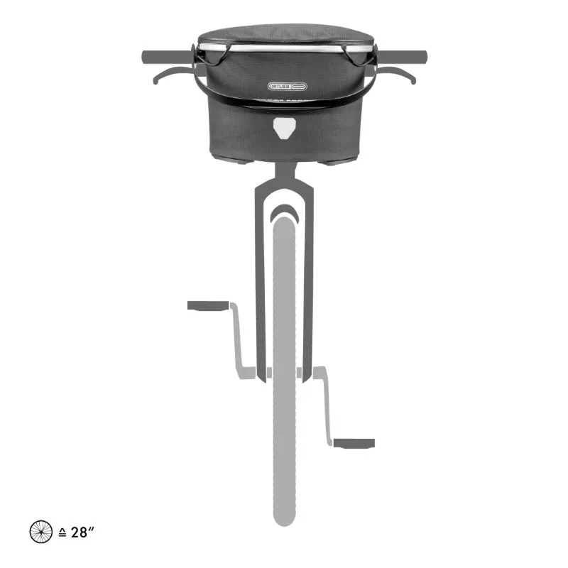 Ortlieb Up-Town Urban Handlebar Basket in Grey-1